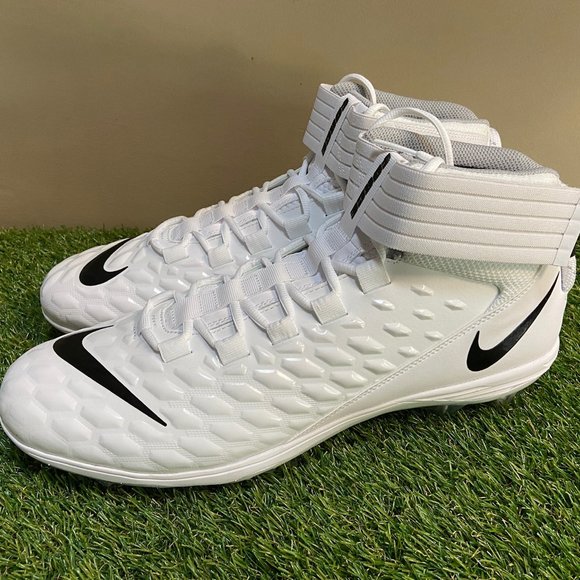 Nike Force Savage Pro 2 White Black Football Cleats AH4000-100 Mens Size NEW